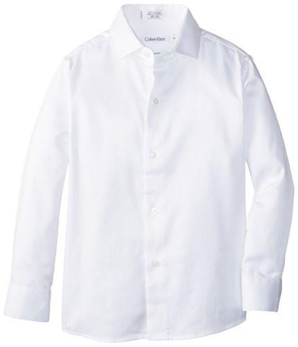 Calvin Klein Boys' Long-Sleeve Sateen Dress Shirt