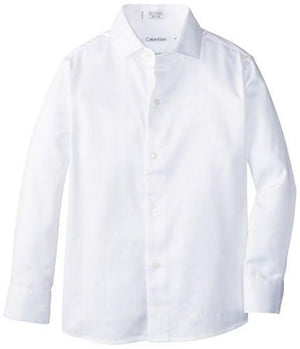 Calvin Klein Boys' Long-Sleeve Sateen Dress Shirt