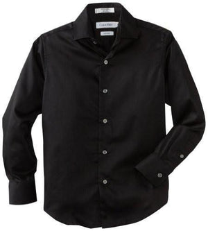 Calvin Klein Boys' Long-Sleeve Sateen Dress Shirt
